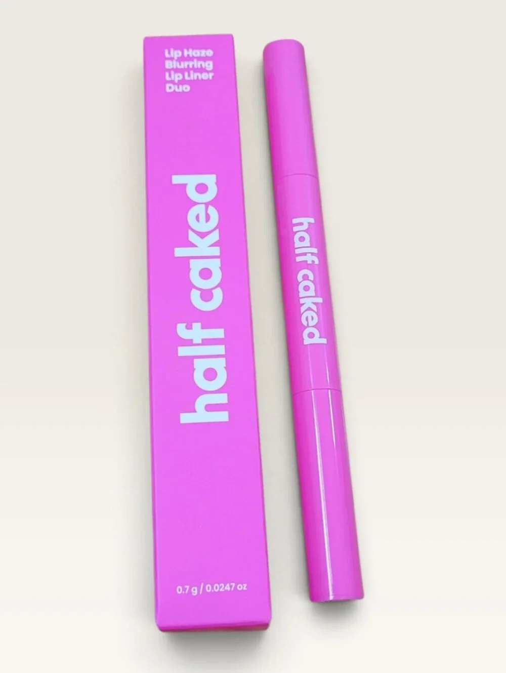 NIB HALF CAKED Lip Haze Blurring Lip Liner Duo Double Dual Ended Pink Haze
